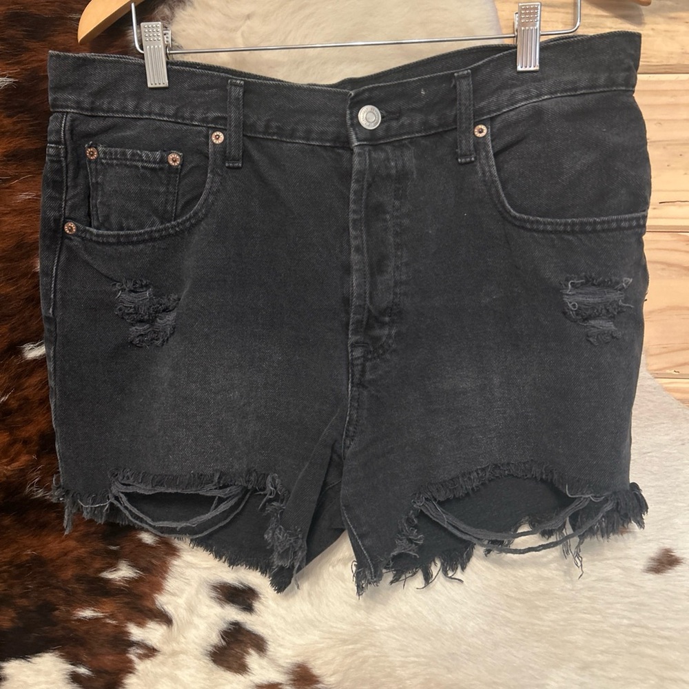 Aeropostale 90s High Rise Distressed Cut Off Shorts Size 16 Womens